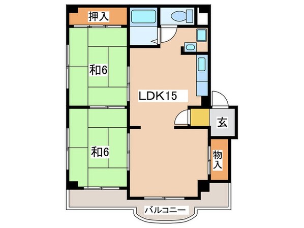 クバルチーラ帝塚山の物件間取画像